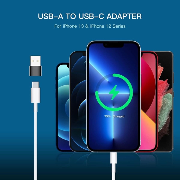 USB-C hun til USB han adapter til iPhone/Samsung