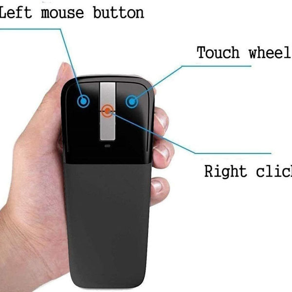 Mus, Arc Mouse, Fällbar Mus, Trådlös Mus med Nano