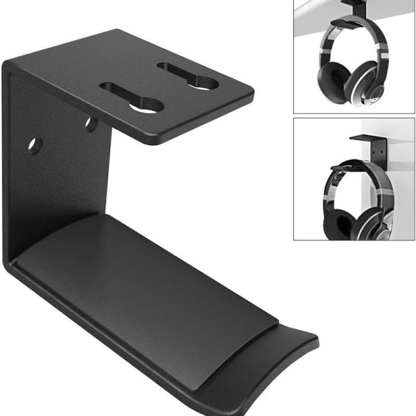Hodetelefonkrokholder, plassbesparende headset under skrivebordet