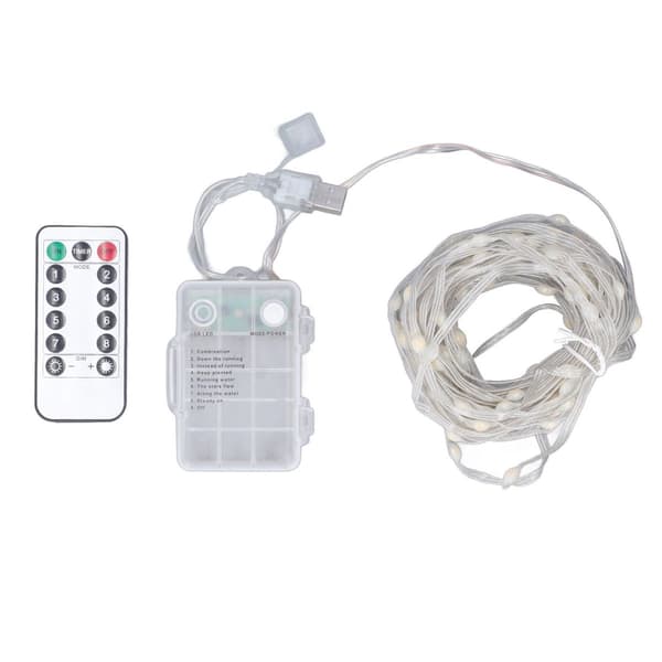 LED-lysslynge 12m Vanntett USB-fjernkontroll KLB