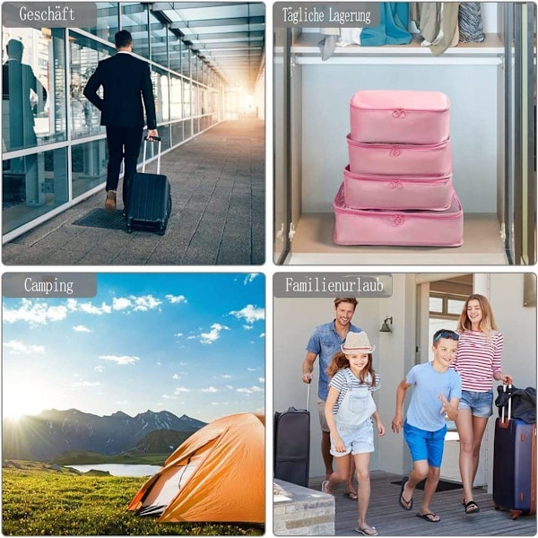 OSDUE Resväska Organiser Set 8 st, Packkuber, Vattentäta Resekläder KLB