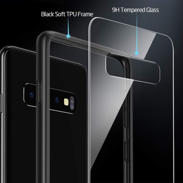 Samsung Galaxy S10 Plus case kanssa yhteensopiva case - 9H karkaistu lasi