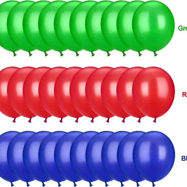 100 färgglada ballonger Pärlpärla ballonger. Uppblåsbara