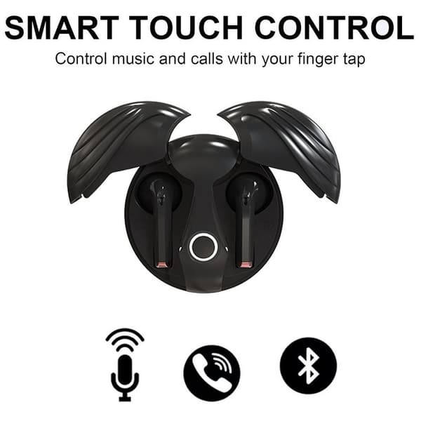 Trådløse ørepropper, Bluetooth 5.0 hodetelefoner, ladeetui, svart