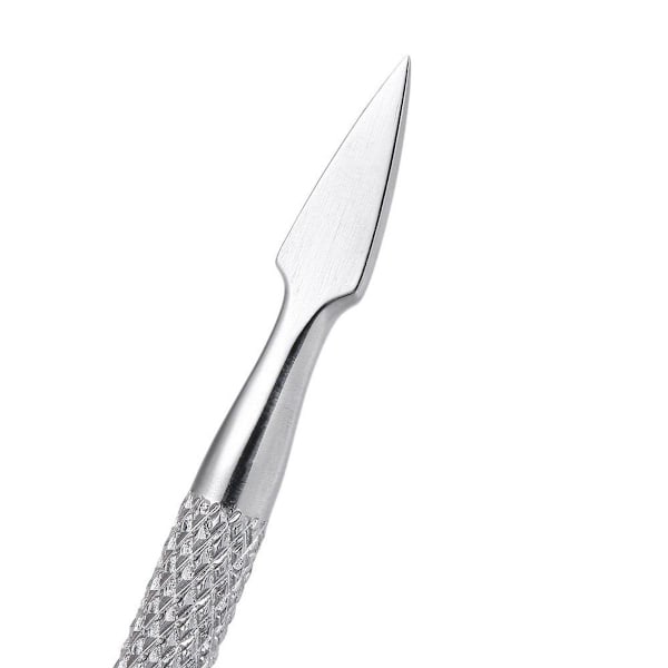 4 st rostfritt stål dubbelsidig nagel pusher set nagellim remover KLB