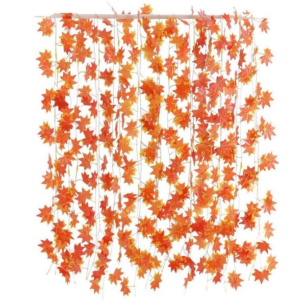 Pakkauksessa 12 kattokoriste kukka viiniköynnös simulointi vaahteranlehti rottinki lehtiä