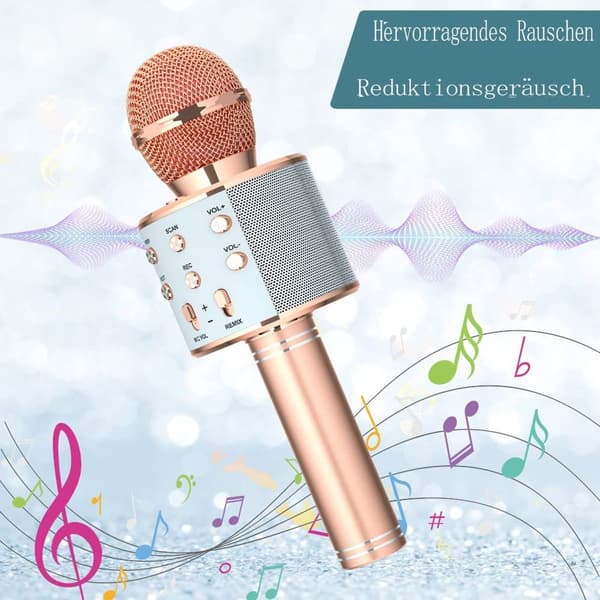 Ankuka Karaoke Mikrofon Barn, 2-pack Trådlös Magisk Sång Bluetooth KLB