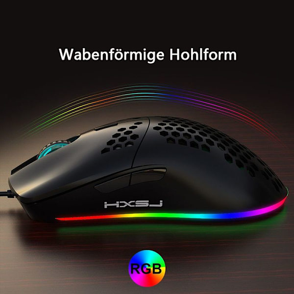 Gaming mus med 6400 DPI optisk sensor, gaming mus 6 programmerbar