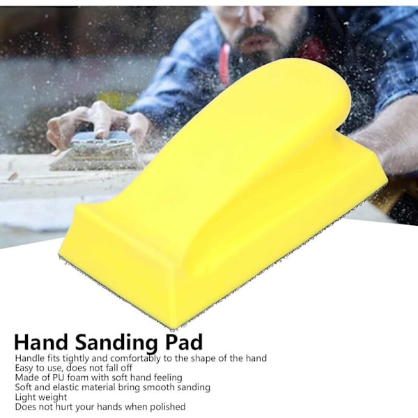 2 st Hand Sanding Block Rektangulär Självhäftande Sandpapper Pad Trä Poleringsverktyg Lämplig för Polering av Färg och Gips 70x134 KLB