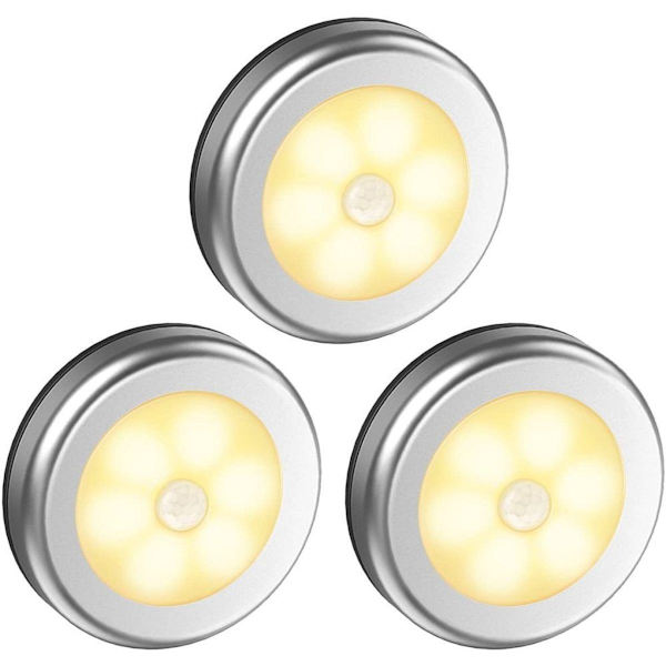 Nattlys med bevegelsessensor, 6 LED bevegelsessensorlys KLB