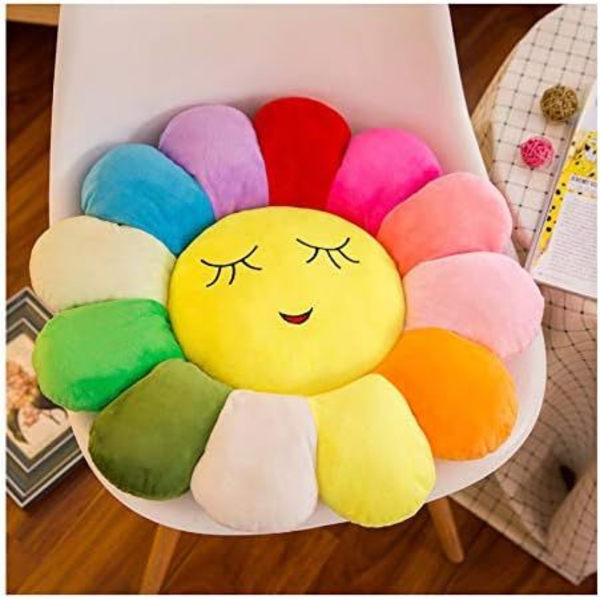 38cm Solsikke Gulv Pudetrekk Barn Myk Gulv Pude Sete Stol Sofa Puter for Jenter Soverom Baby Barnerom Dekorasjon