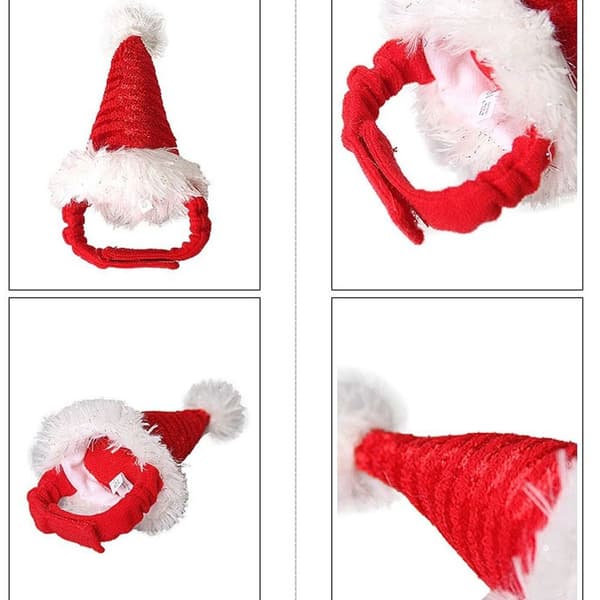 Julehatt for hamster - Søt hodeplagg for små dyr - Rød KLB