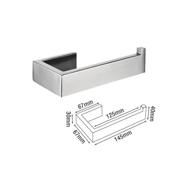 Toiletpapirholder uden boring, forkromet 304 rustfrit stål