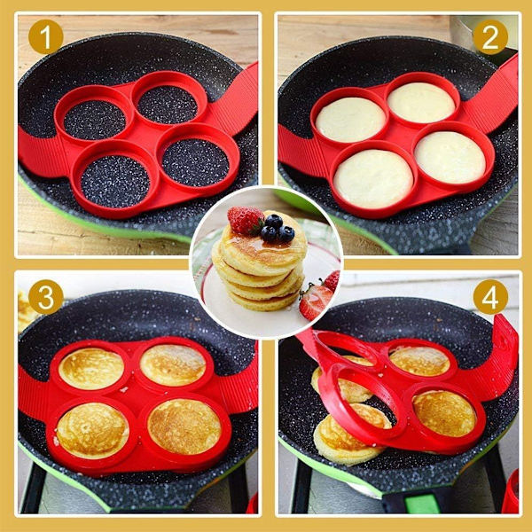 Nonstick Silikon Egg Ring Pankakeform, Omelett Egg Ring,