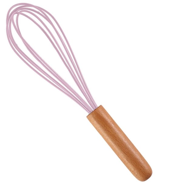 Manuel håndæggebatter af rustfrit stål med træhåndtag pink KLB