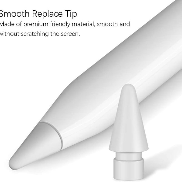 Kompatibel med Apple Pencil-spidser, pakke med 4, meget følsom iPencil-spids