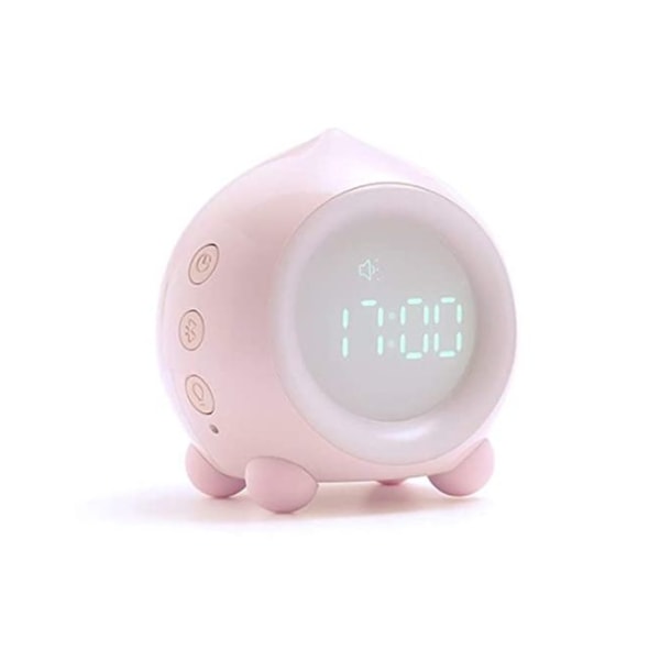 Barnevekkerklokke Lysende LED Digital Nattlys Intelligent USB Musikk Lysende Kalender Barn Jente Gutt Baby Dyrk for å sove