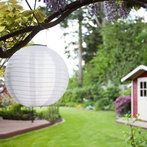 Qedertek Lanterner Solar Utendørs 20 cm Solar LED Lanterne Vanntett Nylon