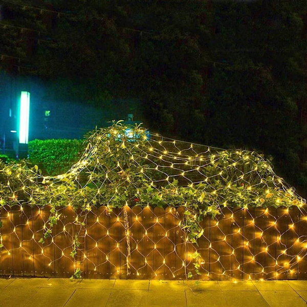 192 LED-ljusnät 3 x 2 m varmvit ljusslingnät för jul, KLB