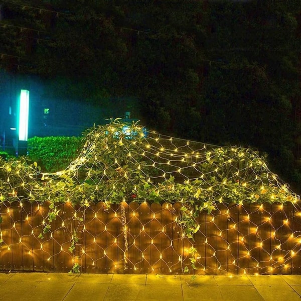 192 LED lysnett 3 x 2 m varmhvitt lyskjedenett til jul, KLB
