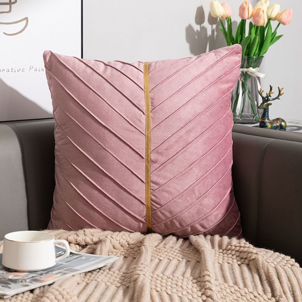 Velvet nederlandsk fløyel stue sofa pute kontor midje rosa