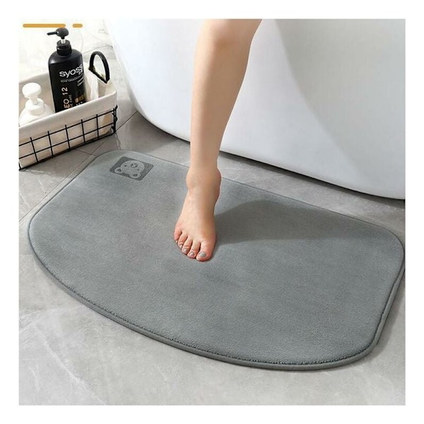 Badematte 48 x 78 cm Superabsorberende Memory Foam Baderomsmatte Maskinvaskbar Badematte for Kjøkken Baderom Inngangsparti KLB