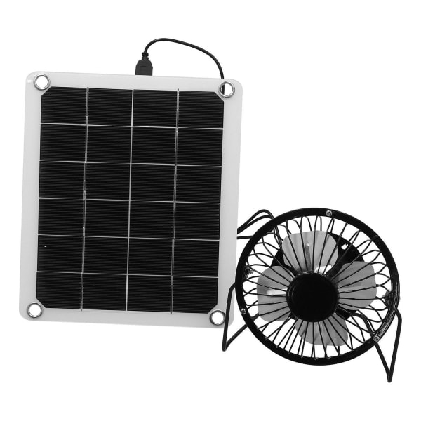 10W fotovoltaisk solcellepanelladersett med vifte, dobbel USB KLB