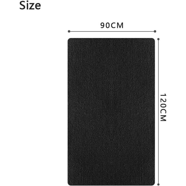 Gulvbeskyttelsesmatte, PVC-stolmatte for kontor med sklisikker design, gulvmatte for harde, laminerte og flislagte gulv, 90x120 cm KLB