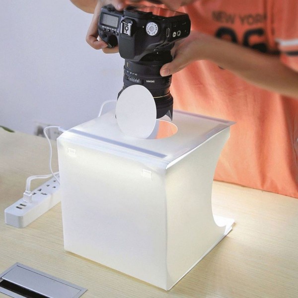 Fotostudio lysboks, mini LED-fotografering skyggefri lyslampepanelpute