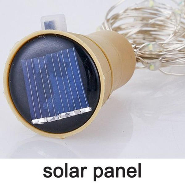 10 kpl) 20 LED korkkivalot kuparilankalla, vaaleanpunainen