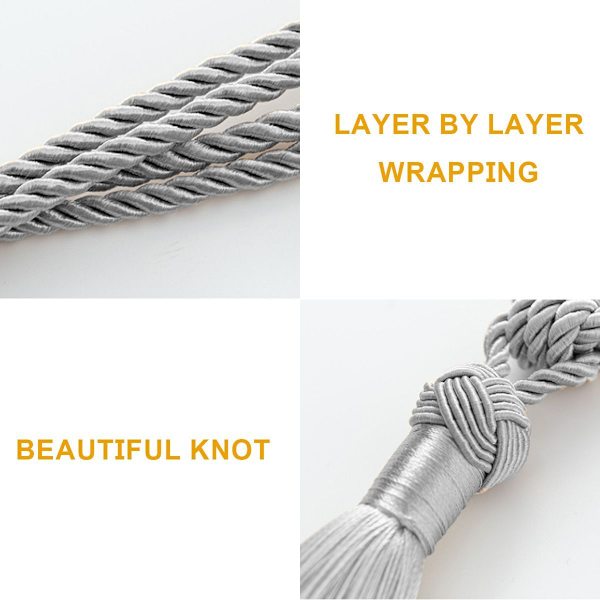 2-pack gardinbindningar tofsar draperi tie-backs rep handgjord Hol Style2 KLB