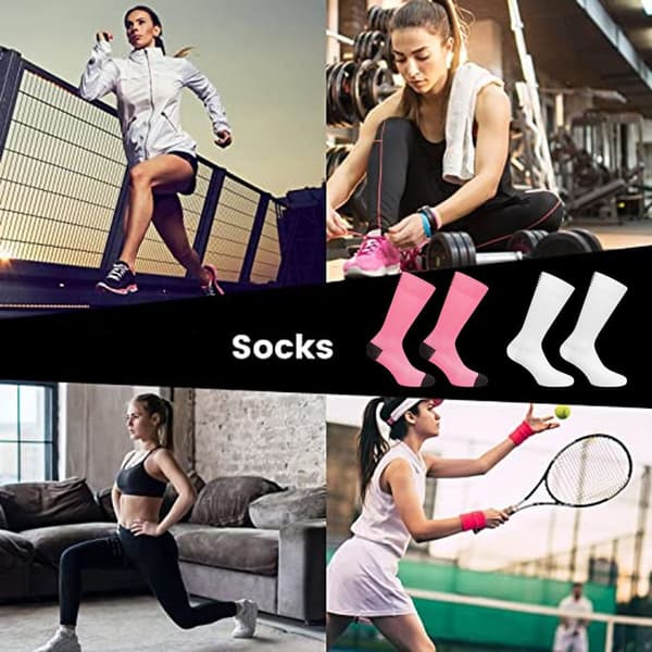 Merinoull ridningstrømper rosa + hvit KLB