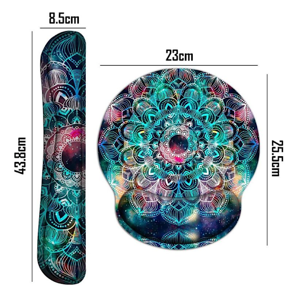 Ergonomisesti muotoiltu hiirimatto rannetuella kivunlievitykseen style1