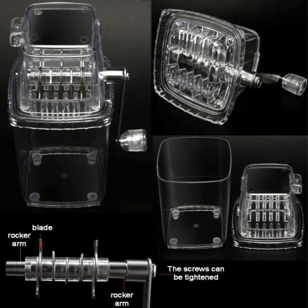 Heayzoki Stainless Steel Manual Ice Crusher, Small Manual Ice Crusher