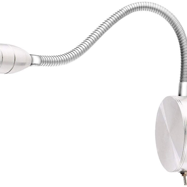 LED-svanhalslampa - läslampa för säng, väggmontering, 3W kallvitt KLB