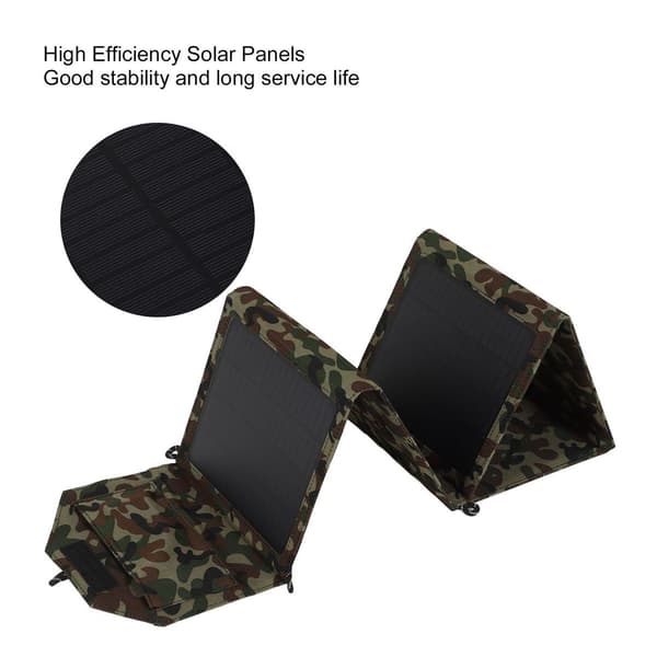 50W bærbar foldbar solcellepanel-opladersæt med 2 USB-porte KLB
