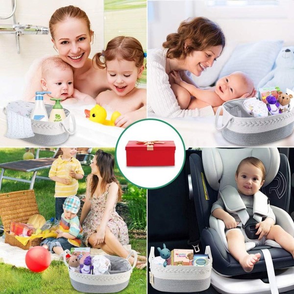 Baby Blöja Caddy Organizer Korg Förvaringskorg Baby, Bärbar KLB