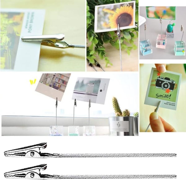 Pakke med 50 stk. alligator clips fotoholdere, fotoclips metal, DIY memo clip holder st nd KLB