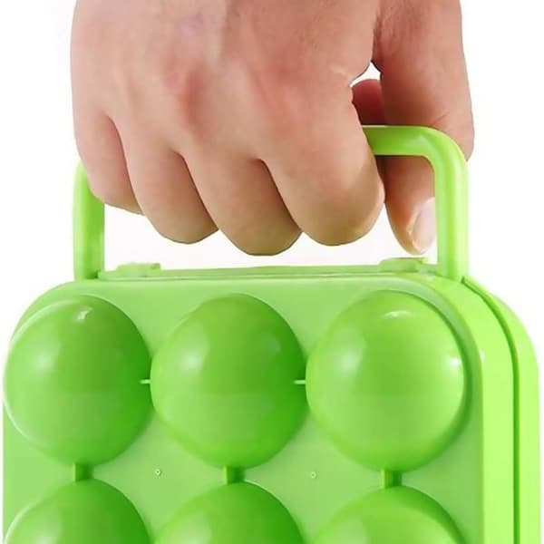 Plasteggbeholder, eggboks, plastlagringsboks med håndtak,