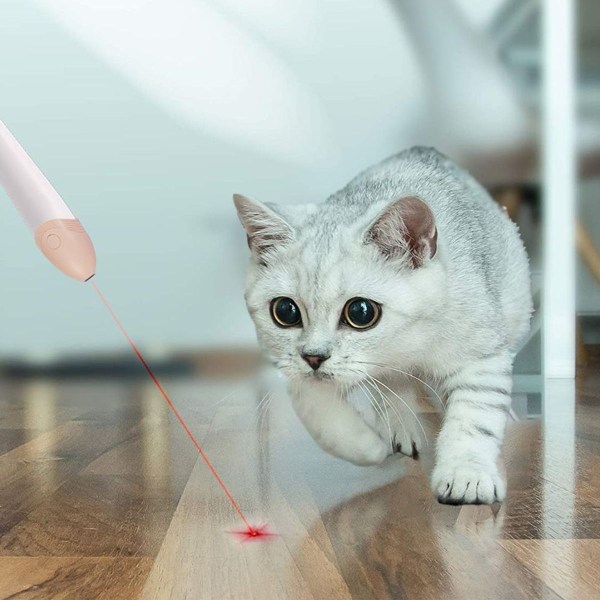 Kattleksak katt fiskespö med inbyggd rosa KLB