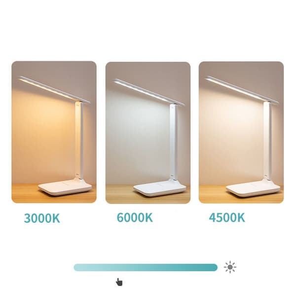Berøringsdimmbar LED-skrivebordslampe med sammenleggbart stativ KLB