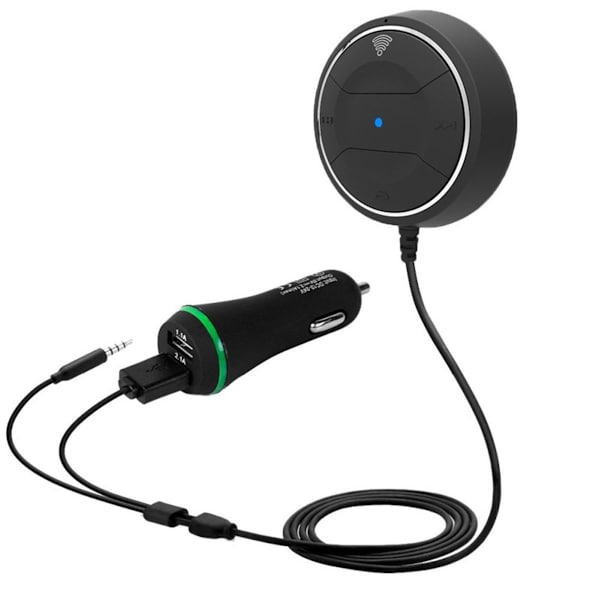 Bluetooth-vastaanotin autoon, jossa USB-laturi kahdella portilla ja KLB