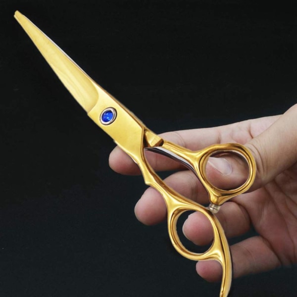 6,0 tommer professionel hårsaks frisørsalon skærer guld