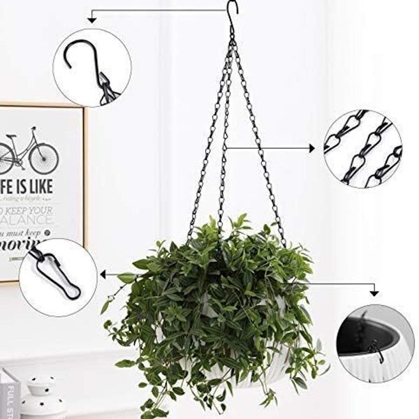 Hængende Plantepotter i Hvid til Indendørs Planter med Dræning