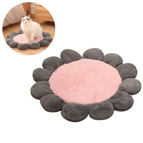 Flower Shape Pet Bed Nest Dog Cave Dog Sofa Mat Pink KLB