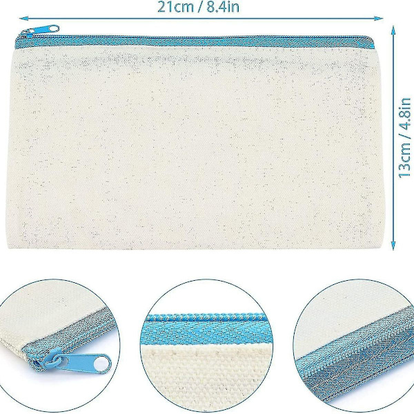20 stk. tomme lærredsposer med lynlås Multipurpose Canvas KLB