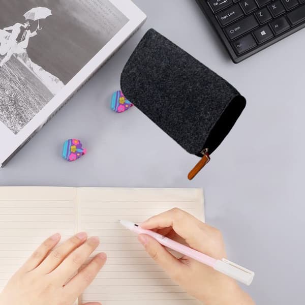 Lille blyantsæske Pen Box Simple Stationery Student Mørkegrå KLB