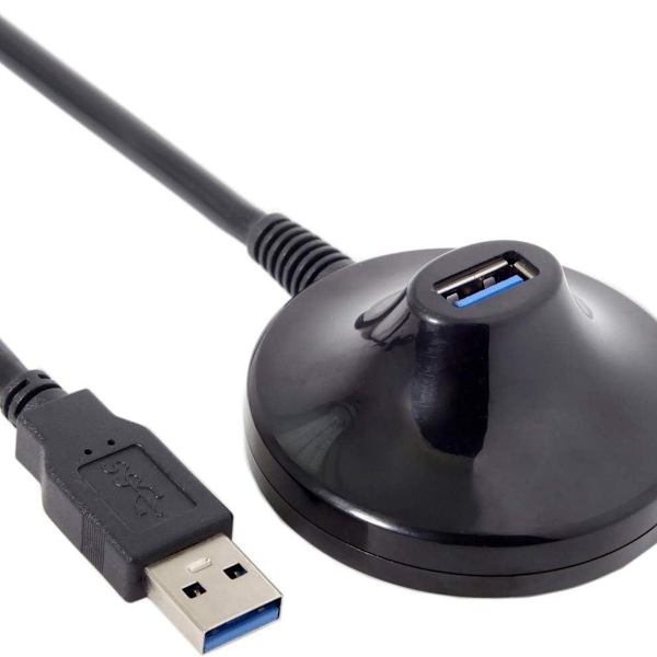 USB3.0 hann til hunn forlengelseskabel med USB-base
