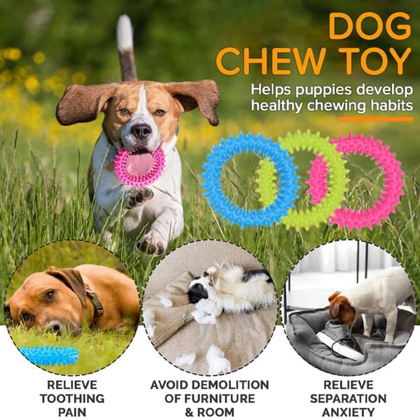 3-pack valp tuggleksaker - hundtuggleksaker för små hundar, stil 7