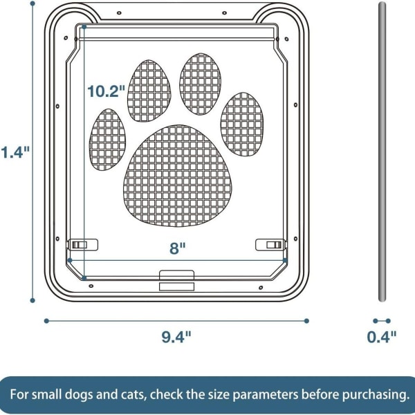 Katt- och hundlucka, enkel att installera, låsbar kattlucka KLB
